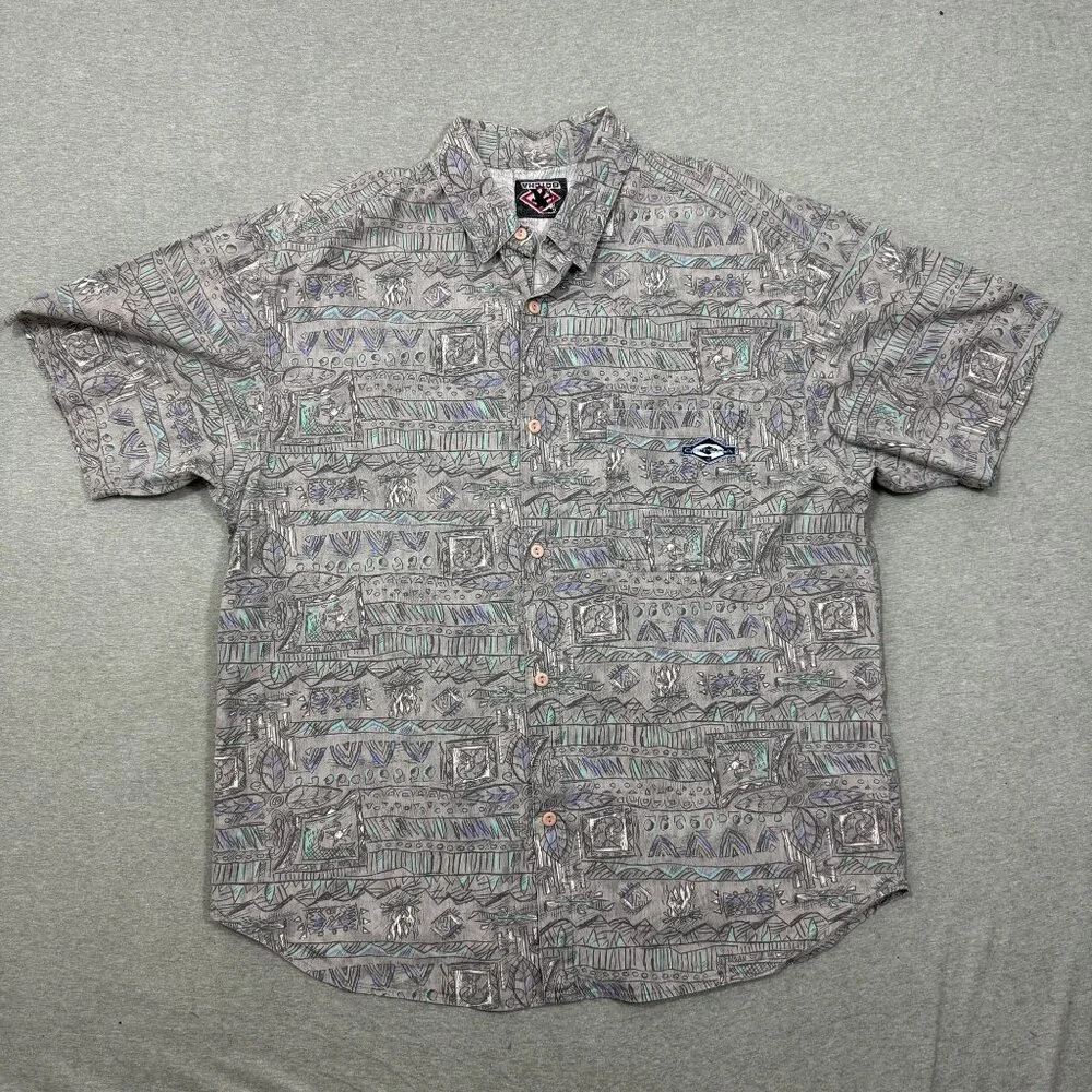 GOTCHA Hawaiian Tribal Shirt Men's‎ Large 80s